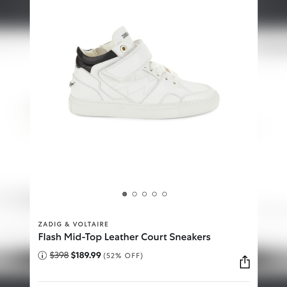 ZADIG & VOLTAIRE White High-Top Sneakers - Picture 10 of 10